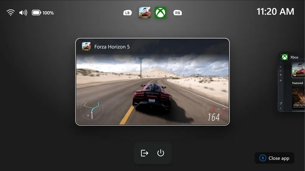 XBOX mode new Task View UI