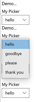 Picker within Listview Picker within Listview