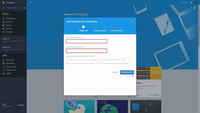 Registering app