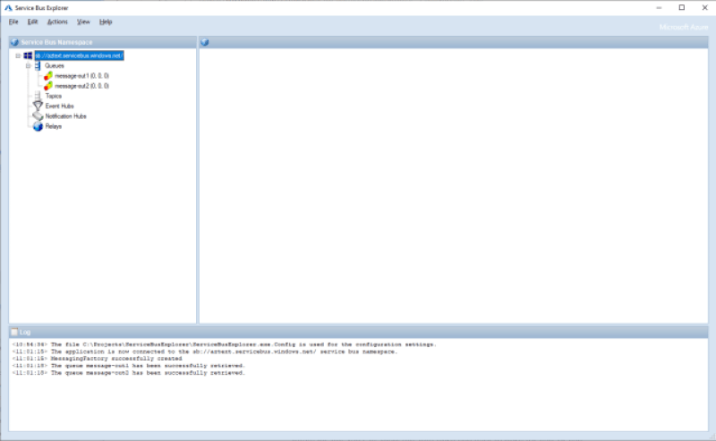 Service Bus Explorer with my queues