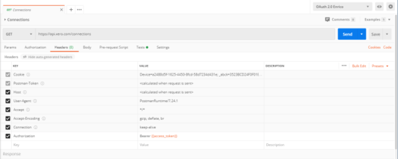 Call Organization in Postman