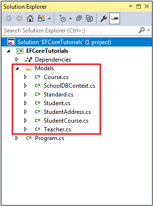 Generated code from an existing database