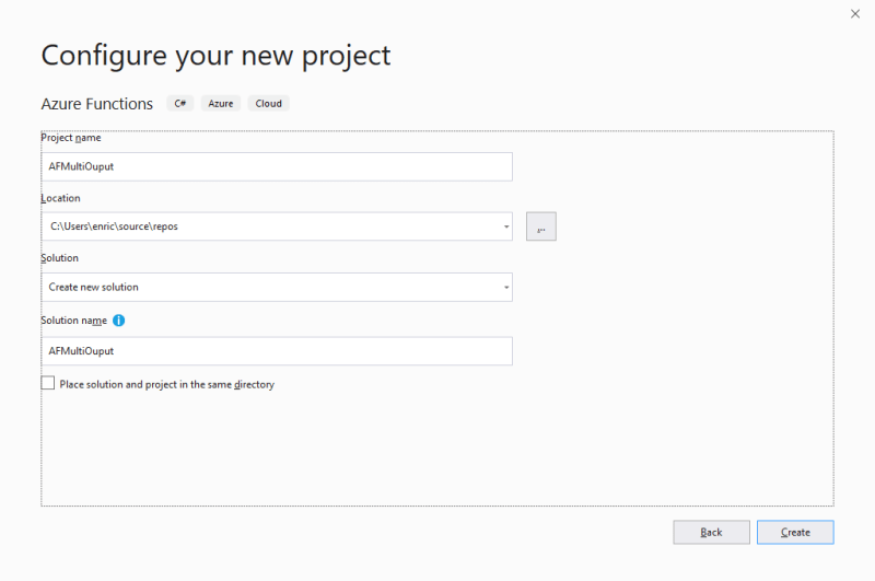 Configure your new project