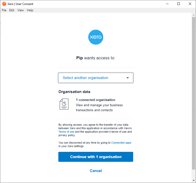 Xero User Consent in Postman