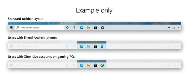 Windows 10 taskbar changes