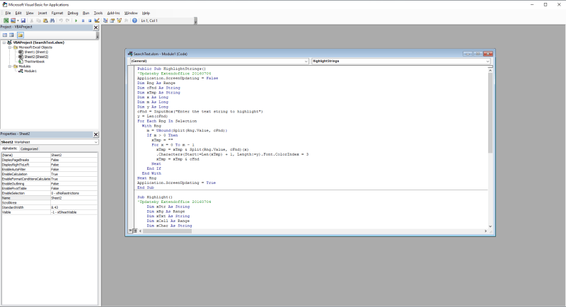 Microsoft Excel - Visual Basic for Applications