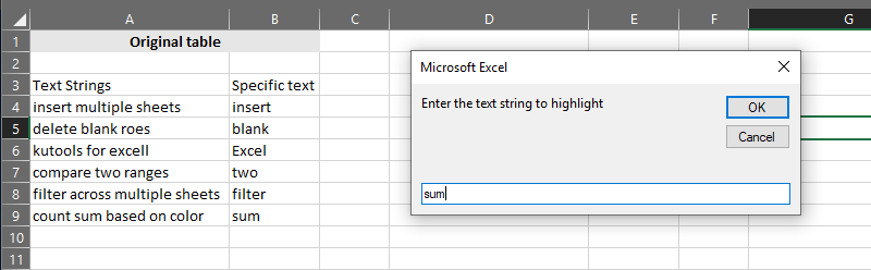 Microsoft Excel - Run HighlightStrings macro