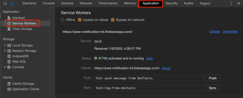 Service Workers Screenshot