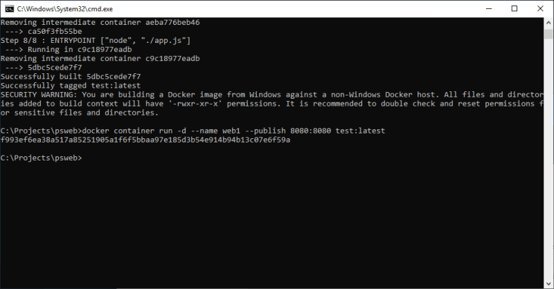 Run a container Run a container