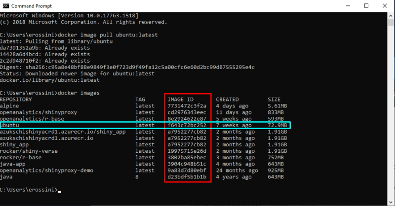 List of Docker images List of Docker images