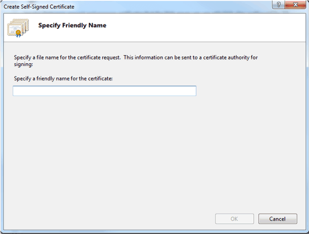 Specify friendly name