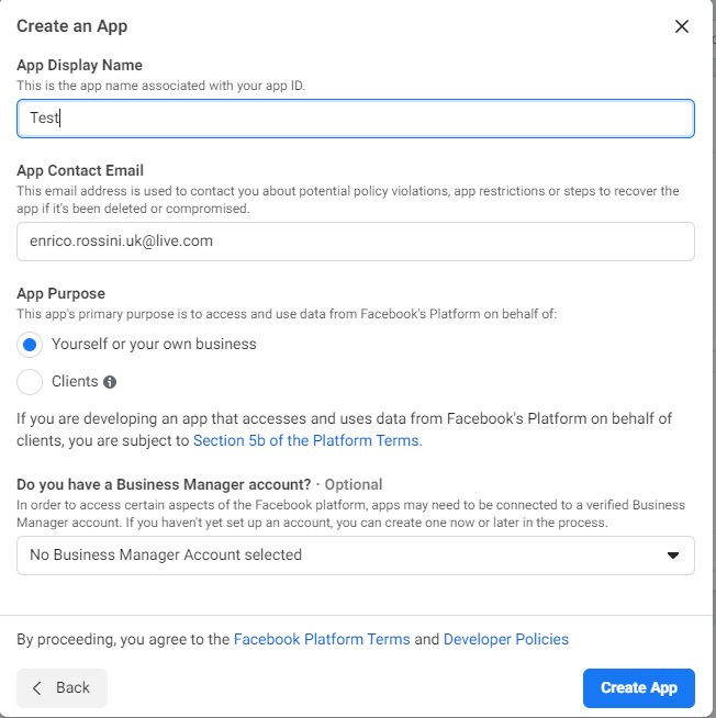 Create an app - External providers in AdminLTE project