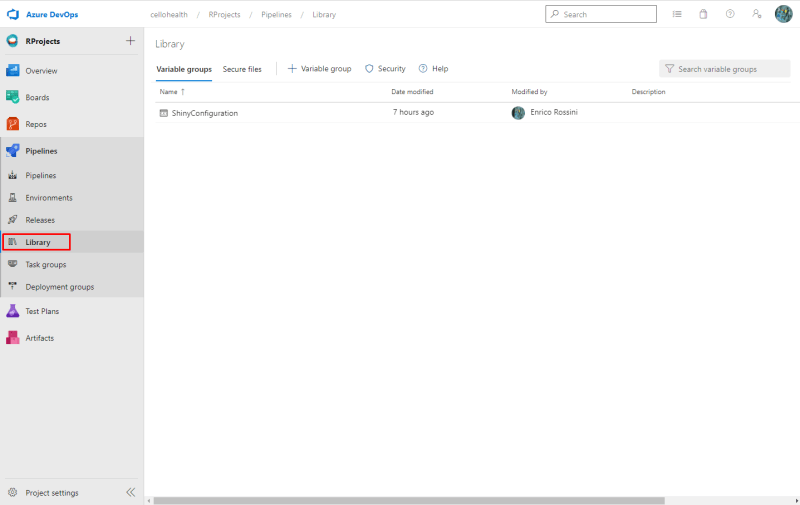 Library in Azure DevOps - Customize your pipeline in Azure DevOps