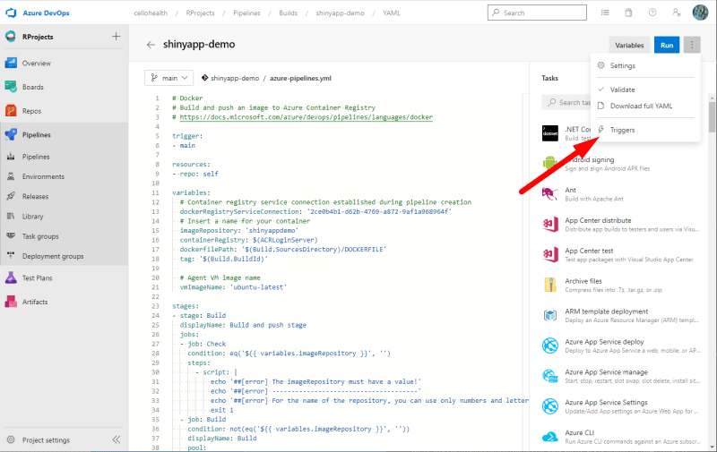 How link the Library in your pipeline - Customize your pipeline in Azure DevOps