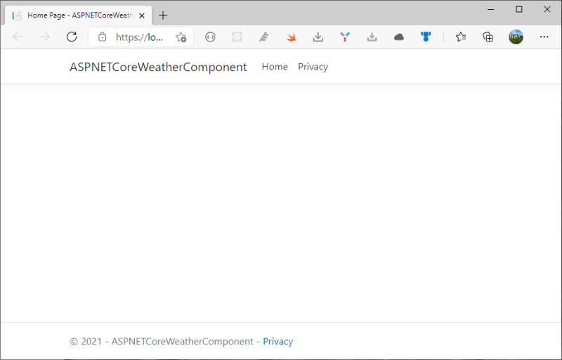 First run - Creating View Components in ASP.NET Core