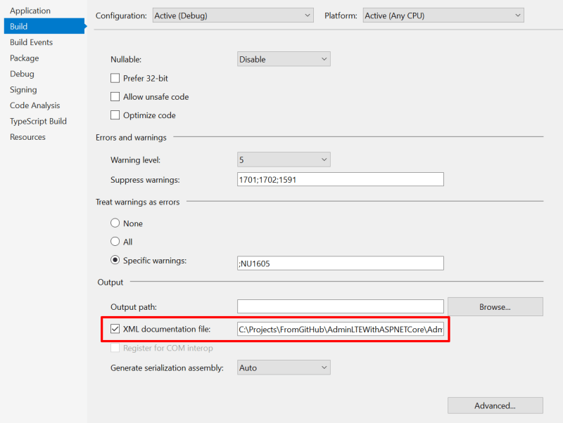 Generate documentation for your project in Visual Studio - Creating .NET Core API with versioning
