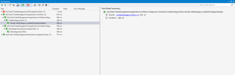 Results of Testing the Application code