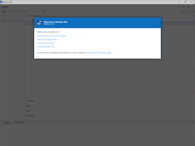 Selenium IDE from Microsoft Edge