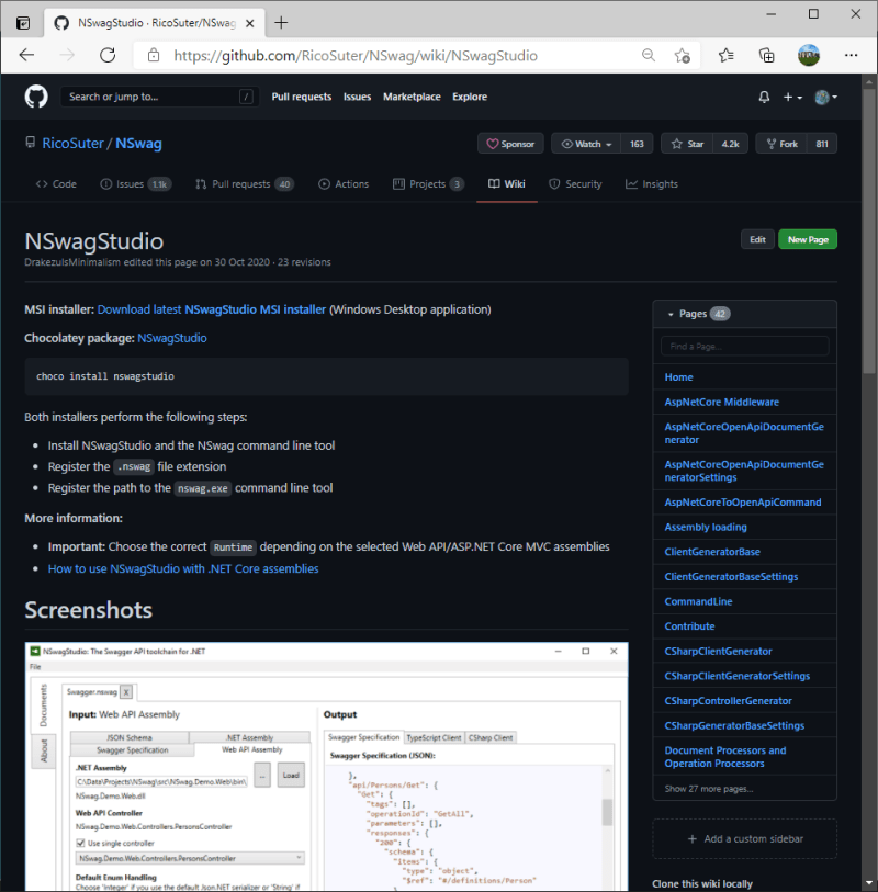 NSwagStudio on GitHub - How adding an UI built in Blazor