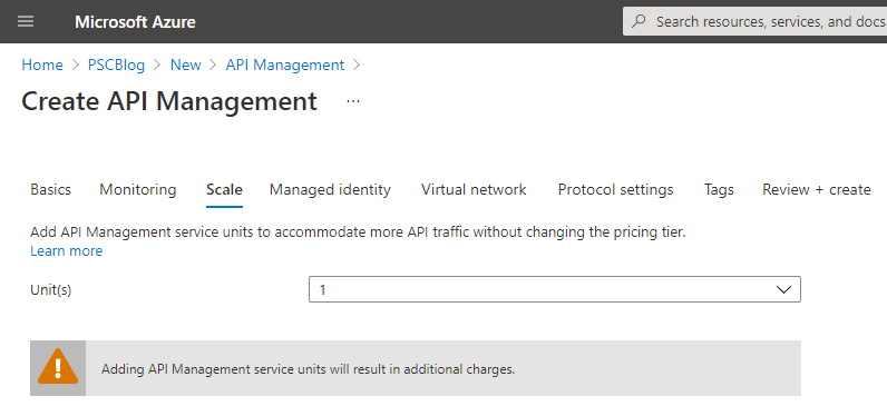 Scale for API Management