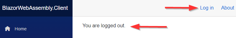 Log In in a Blazor app