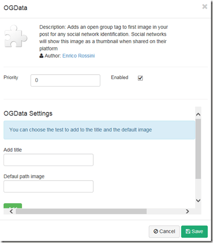 image Configure OGData - OGData extension for BlogEngine.NET
