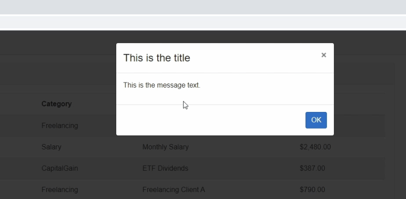 First look at the ModalDialog - Modal Dialog component for Blazor