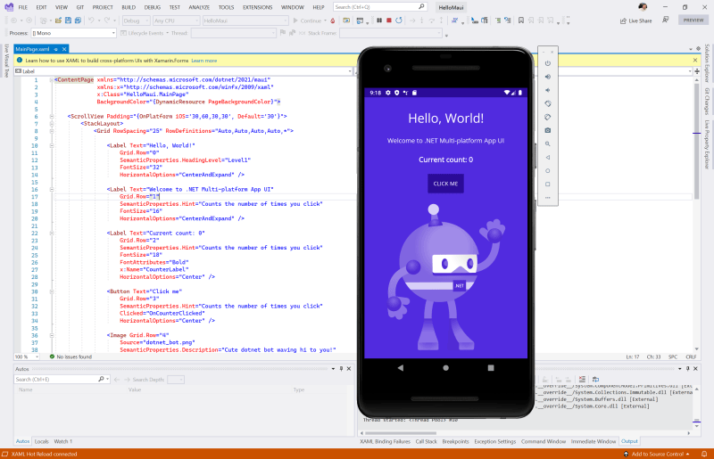 Run Android application- Install MAUI with Visual Studio 2022