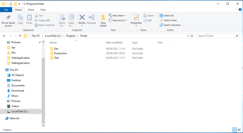 Folder structure for environment - Copy folders excluding files in PowerShell