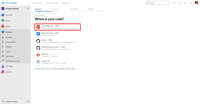 Create a new pipeline