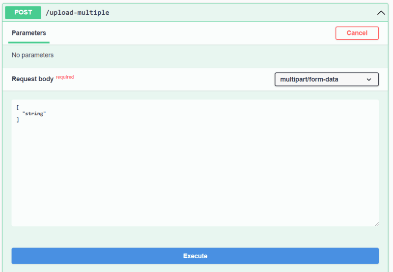 Multiple File Upload in Open API