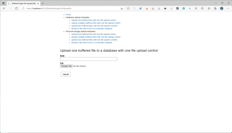 The application with .NET Core 2.x or 3.x shows few options