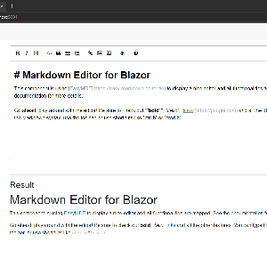 markdown editor for blazor example