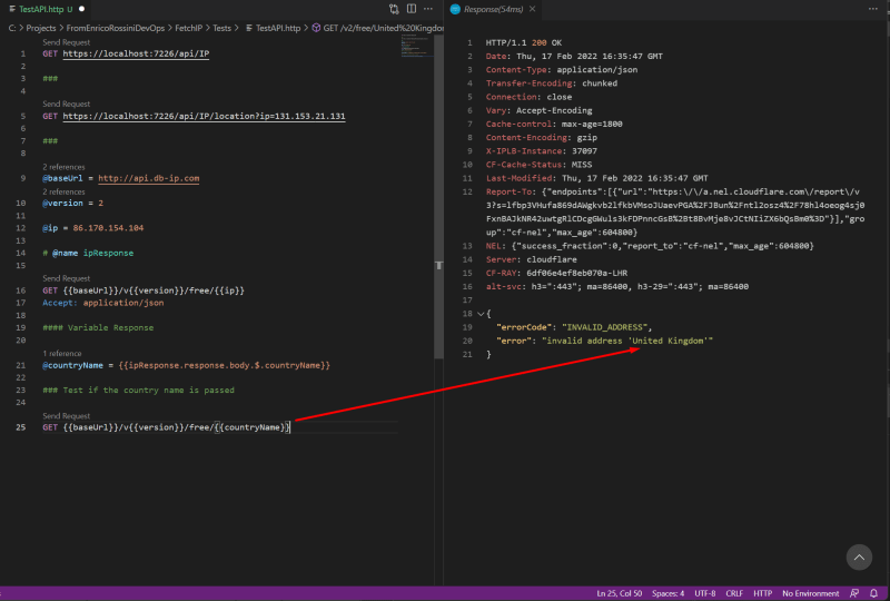 RestClient reads a value from the response