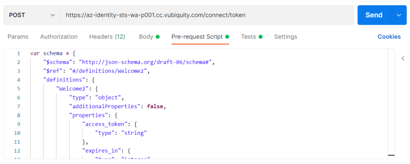 Add script in Pre-request Script in Postman