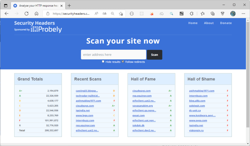 Security Headers website - Add Security Headers to Blazor WebAssembly