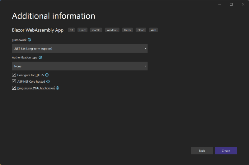 Create a new Blazor project - Additional information page - Add Security Headers to Blazor WebAssembly
