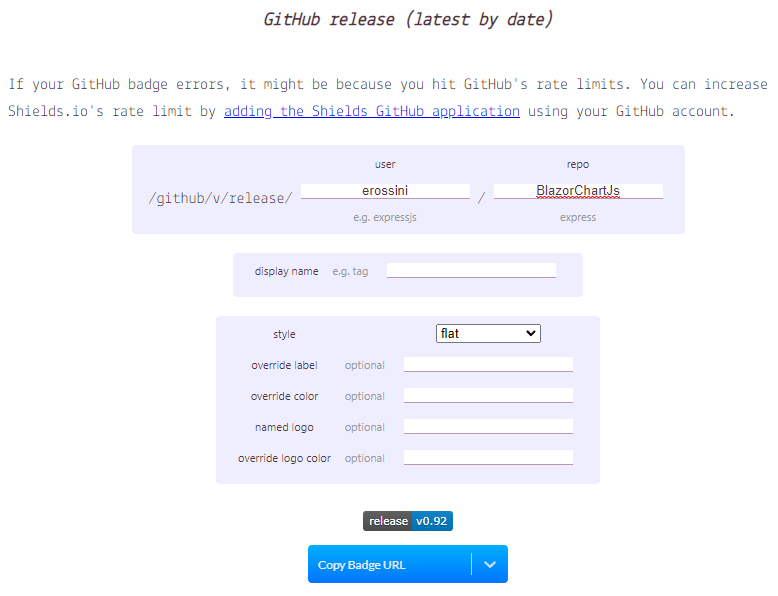 Shields.io GitHub release - How to add badges to a GitHub repository