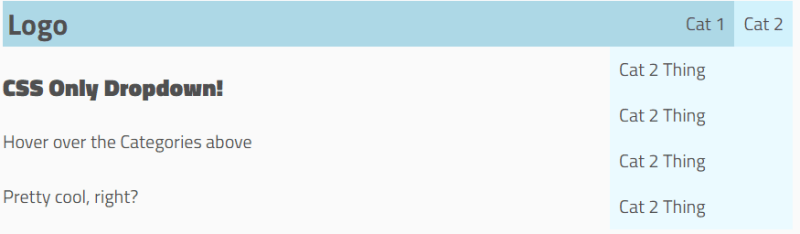 Example of a classc dropdown menu - How to make menus with CSS