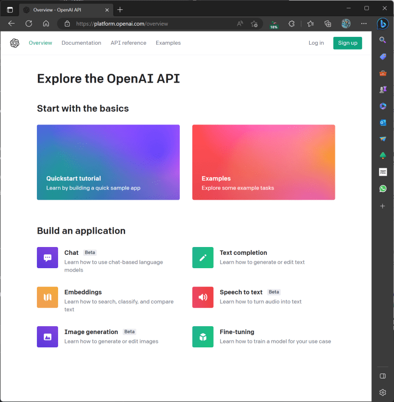 OpenAI developer website - Write a ChatGPT client