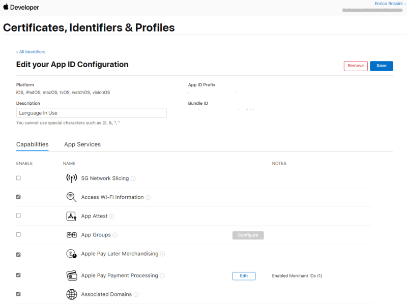 Apple Developer portal: Certificates, Identifiers & Profiles - Deep linking for NET8 MAUI