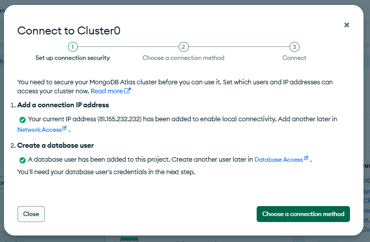 Cluster created