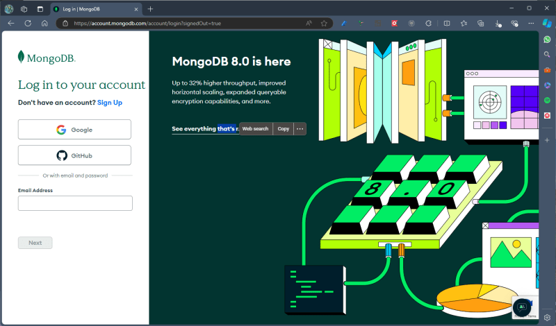 MongoDB website - Connect MongoDB with Node.js