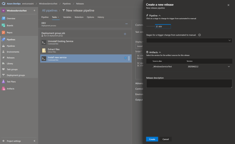 Create a new release