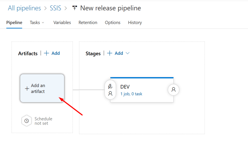 Add the artifact to the release pipeline