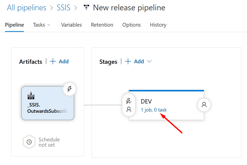 Set the tasks in a stage