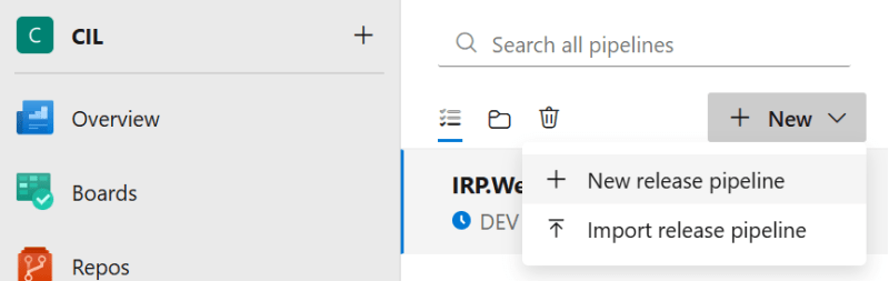 New release pipeline
