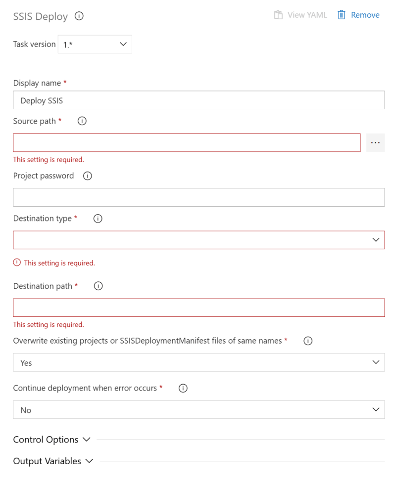 SSIS Deploy configuration