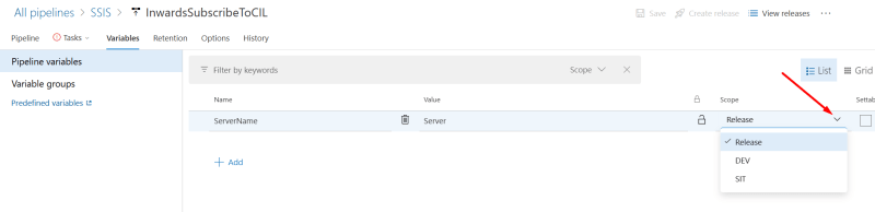 Add a variable for the DEV release