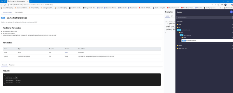 The details page for a specific API - Search in the API list